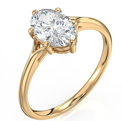 Low profile Oval Engagement ring Low profile Oval Engagement ring